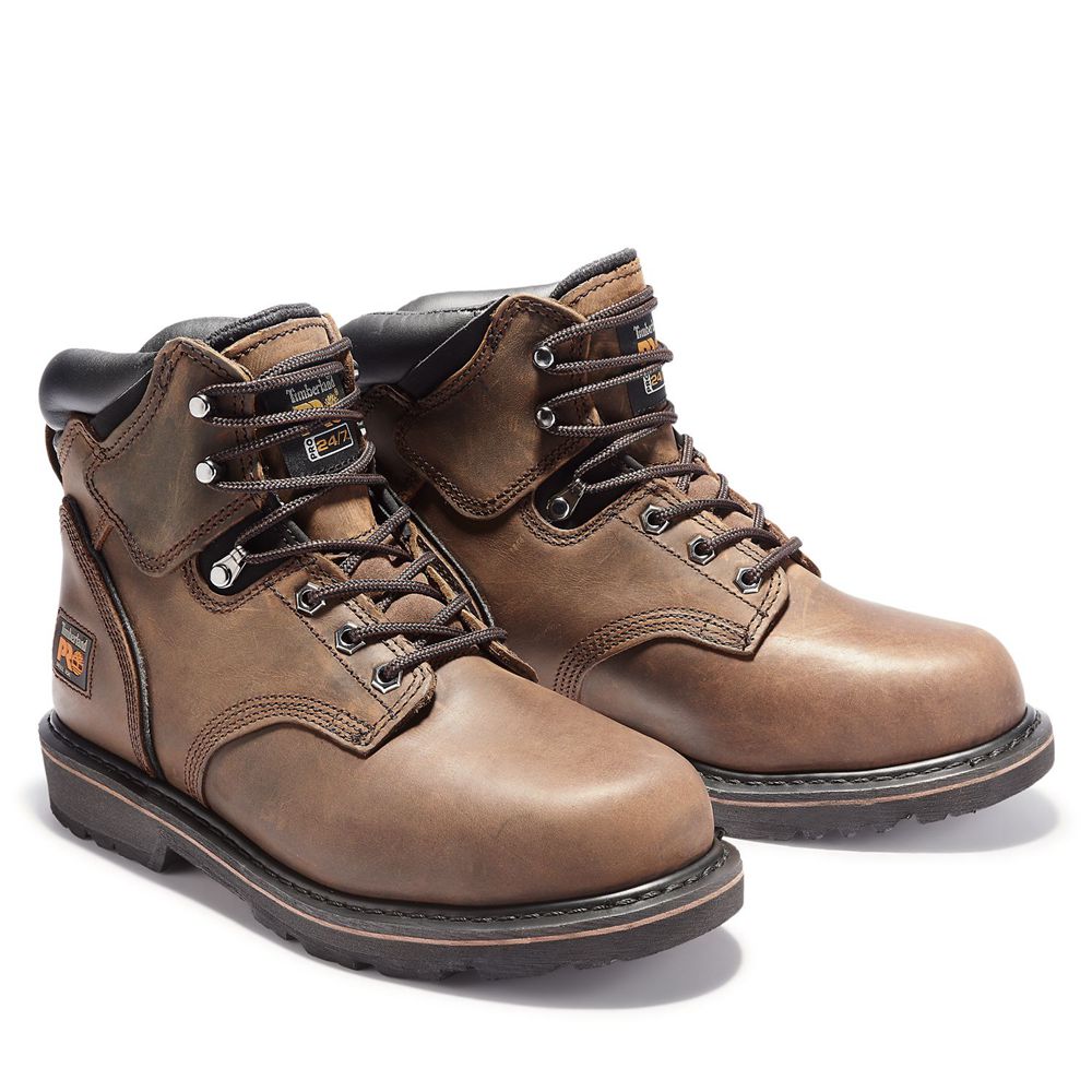 Bocanci De Muncă Timberland Barbati Maro - Pro® Pit Boss 6\" Steel Toe - Romania - RHACEL349